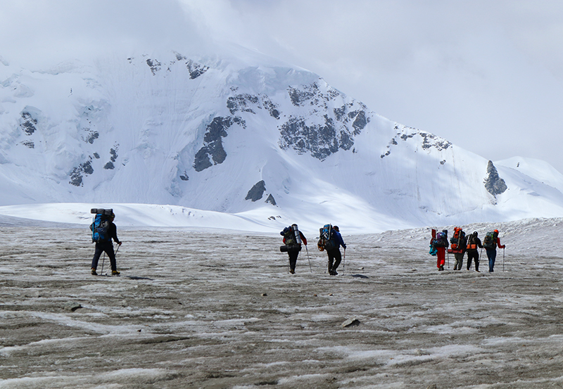 Hiking on a Glacier